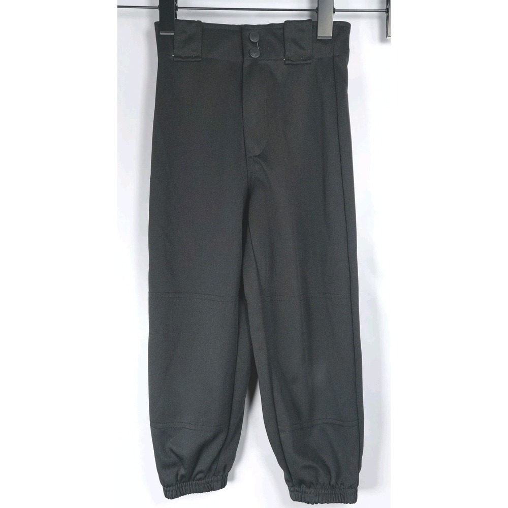 Rawlings Youth Boys Kids Baseball Pants Black Size Small S Snap Zip